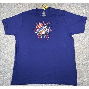 Buc-ee’s T-Shirt “BUC 4th LAND OF FREE”  Navy Men’s 2XL
